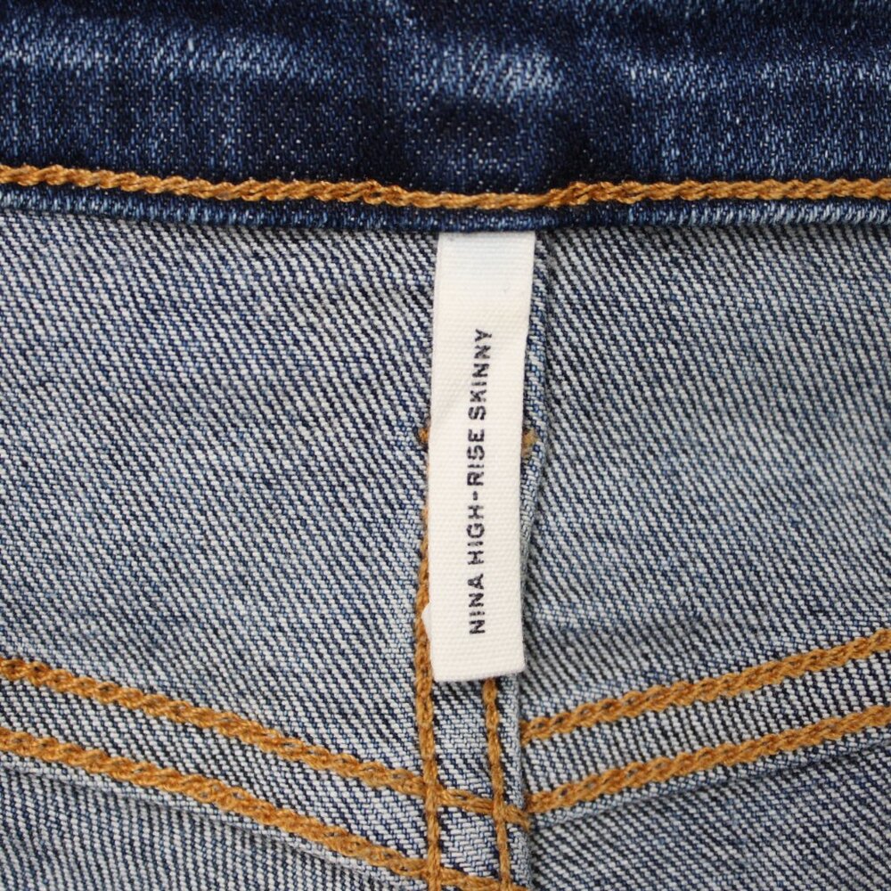 Rag & Bone Jeans Womens 30x30 Blue Nina High-Rise Skinny Button Fly Raw Hem - Picture 9 of 12
